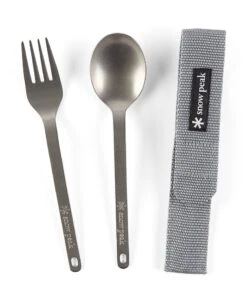 Snow Peak Titanium Fork & Spoon Set -Hiking And Camping 1000 716