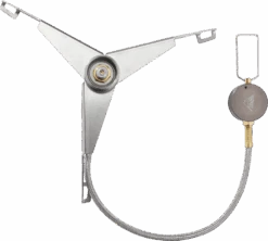 MSR LowDown Remote Stove Adapter -Hiking And Camping 11582 MSR Lowdown AboveOpen MV