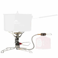 MSR LowDown Remote Stove Adapter -Hiking And Camping 11582 MSR Lowdown PRDPot Trans