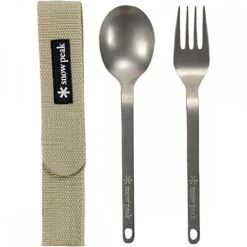 Snow Peak Titanium Fork & Spoon Set -Hiking And Camping 1535