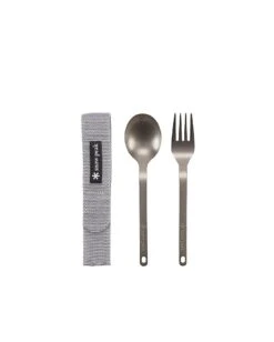 Snow Peak Titanium Fork & Spoon Set -Hiking And Camping 1587503177