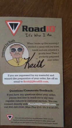 Road ID Wrist ID Sport -Hiking And Camping 20150715 170024