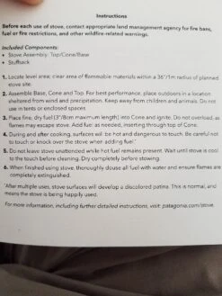 Patagonia Wood Burning Stove -Hiking And Camping 20200612 135129