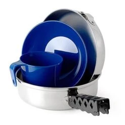 GSI Outdoors Glacier Stainless Steel Mess Kit -Hiking And Camping GSISMK