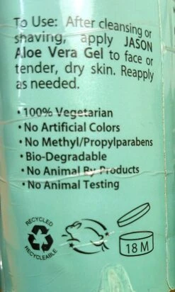 Jason Aloe Vera 98% Moisturizing Gel -Hiking And Camping IMG 20151215 121824