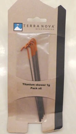 Terra Nova Titanium 1g Skewer Pegs -Hiking And Camping P1000703