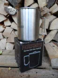 Pathfinder Stainless Steel 25 Oz Cup & Lid Set -Hiking And Camping SAM 7617
