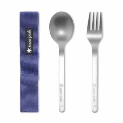 Snow Peak Titanium Fork & Spoon Set -Hiking And Camping SPKTFS 1