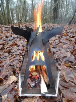 Mummert Phoenix Wood-Burning Titanium Camp Stove -Hiking And Camping flaming Mummert