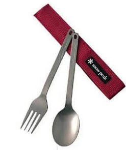 Snow Peak Titanium Fork & Spoon Set -Hiking And Camping image 6526