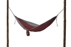 Grand Trunk Single Parachute Nylon Hammock -Hiking And Camping opplanet grand trunk single parachute nylon hammock crimson charcoal main