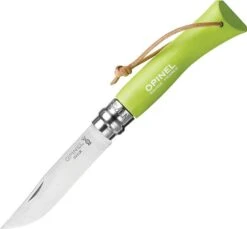 Opinel No. 7 Folding Knife -Hiking And Camping opplanet opinel trekking no 7 green folding knife 3in stainless steel green dyed wood handle op01442 main