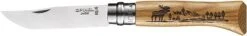 Opinel No. 8 Folding Knife -Hiking And Camping opplanet opinel wild life moose folding knife no 8 3 35in w virobloc 12c27 sandvik ss oak handle wood 002337 main