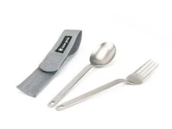 Snow Peak Titanium Fork & Spoon Set -Hiking And Camping opplanet snow peak titanium fork spoon sct 002 main