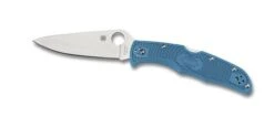 Spyderco Endura -Hiking And Camping opplanet spyderco endura4 lightweight blue frn handle flat ground fe silver blade fold knife c1 main