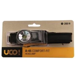 UCO A-45 Comfort-Fit Headlamp -Hiking And Camping opplanet uco a 45 comfort fit headlamp black