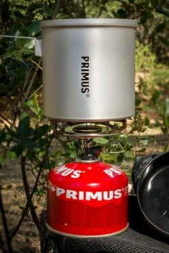 Primus Essential Trail Kit -Hiking And Camping pot on burner
