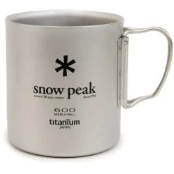 Snow Peak Titanium Single Wall 600 Cup -Hiking And Camping snow peak 600ml titanium single walled mug