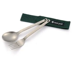 Snow Peak Titanium Fork & Spoon Set -Hiking And Camping snow peak titanium fork spoon set